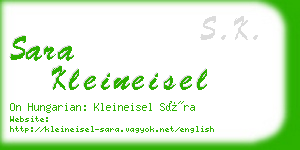 sara kleineisel business card